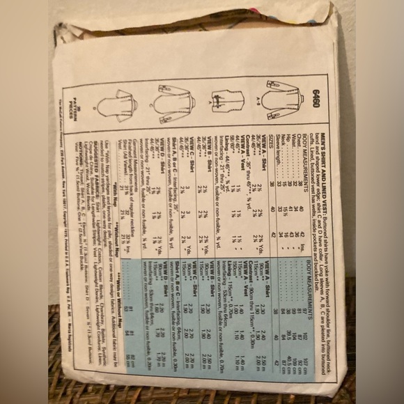 Vintage Lot 1979, 1980 McCall’s Men’s Shirt Patterns, In Excellent Condition - Picture 3 of 5